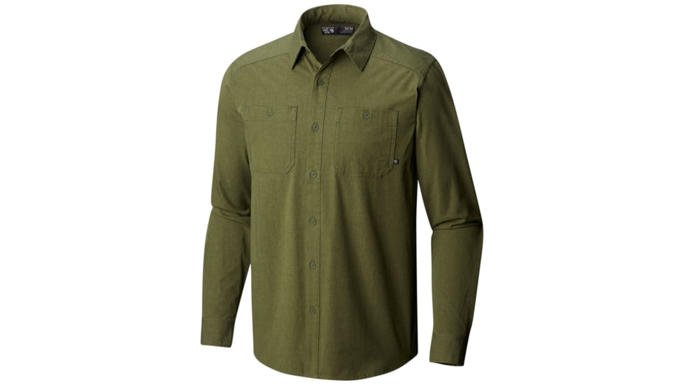Mountain Hardwear Riveter Twill Long Sleeve Shirt, Surplus Green, XXL, 1792871347-XXL