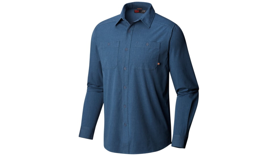 Mountain Hardwear Riveter Twill Long Sleeve Shirt, Zinc, XXL, 1792871492-XXL