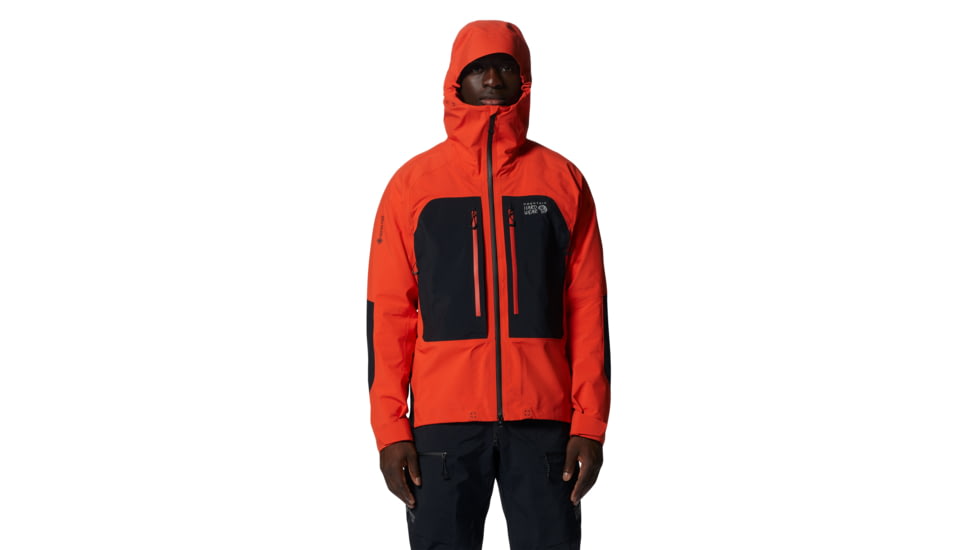 Mountain Hardwear Routefinder Gore-Tex Pro Jacket - Mens, State Orange, Black, Small, 2024501842-S