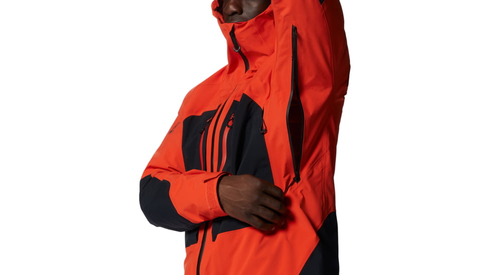 Mountain Hardwear Routefinder Gore-Tex Pro Jacket - Mens, State Orange, Black, Small, 2024501842-S