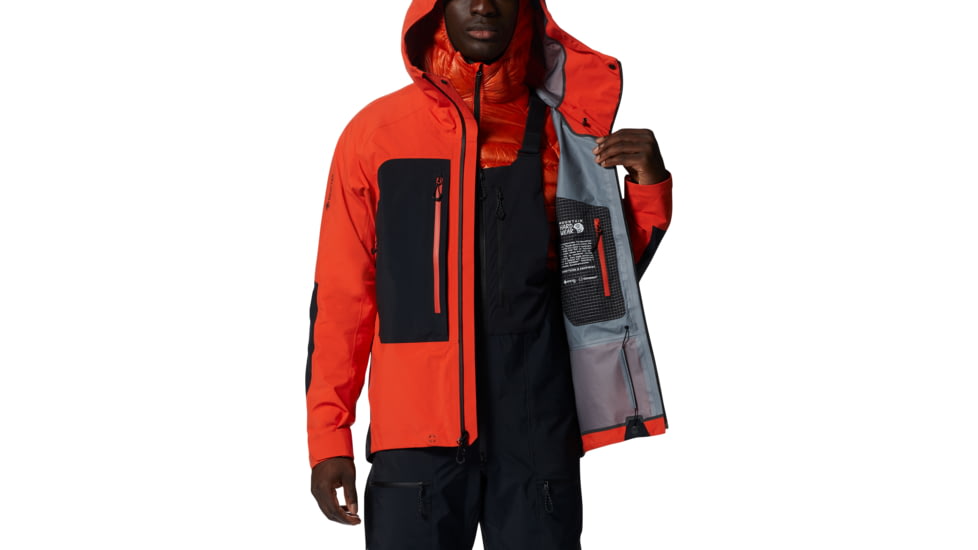 Mountain Hardwear Routefinder Gore-Tex Pro Jacket - Mens, State Orange, Black, Small, 2024501842-S