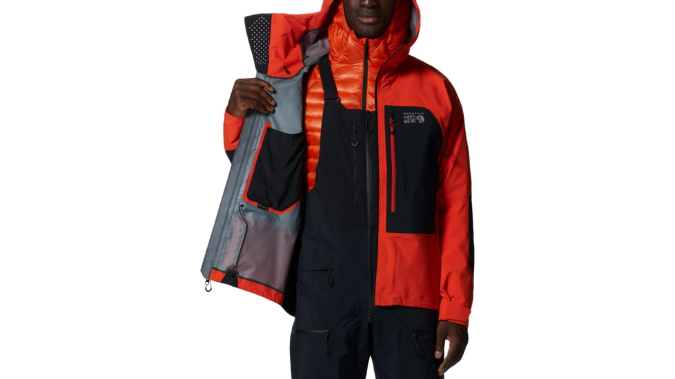 Mountain Hardwear Routefinder Gore-Tex Pro Jacket - Mens, State Orange, Black, Small, 2024501842-S