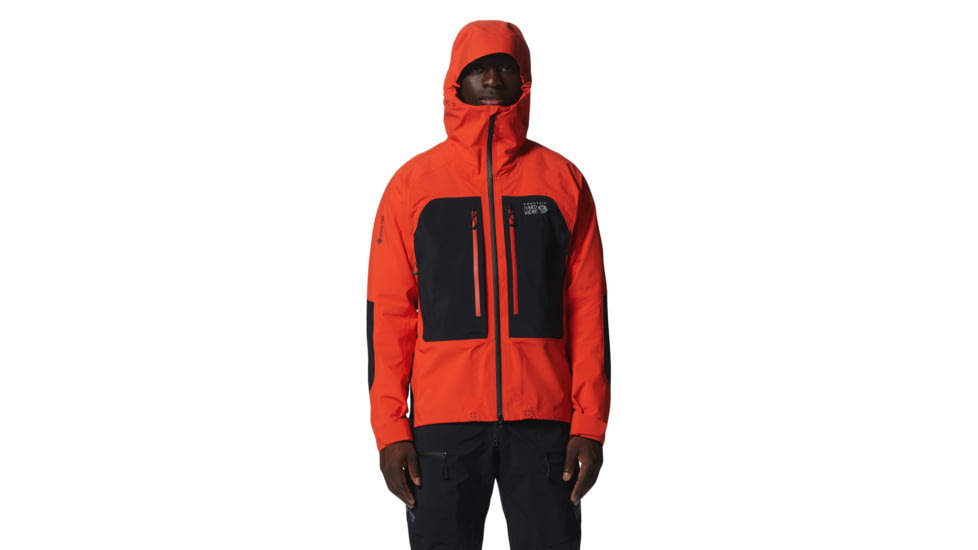 Mountain Hardwear Routefinder Gore-Tex Pro Jacket - Mens, State Orange, Black, Medium, 2024501842-S, Black-M