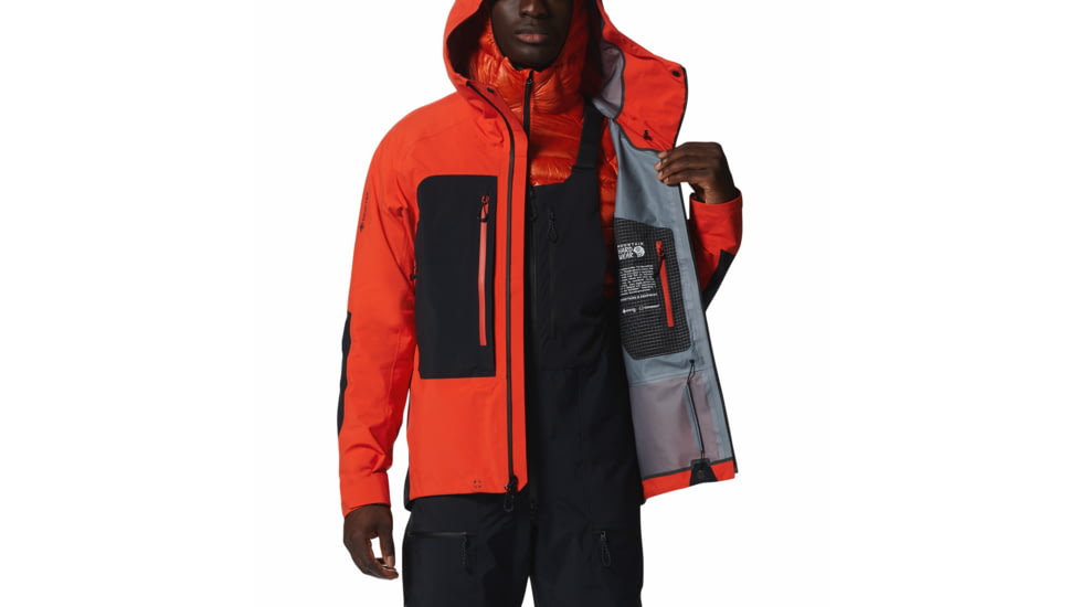 Mountain Hardwear Routefinder Gore-Tex Pro Jacket - Mens, State Orange, Black, Medium, 2024501842-S, Black-M