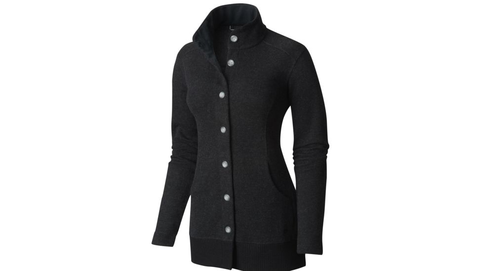 Sarafin Button Front Sweater - Womens-Black-Large