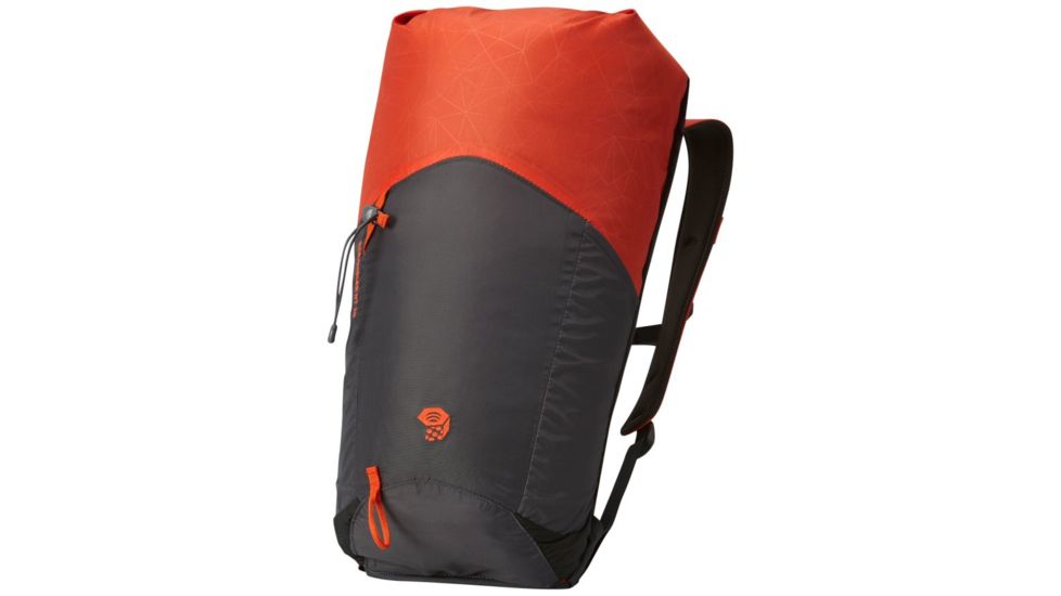 Mountain Hardwear Scrambler Roll Top 20 OutDry Backpack, Shark, State Orange, R 1709281011-R