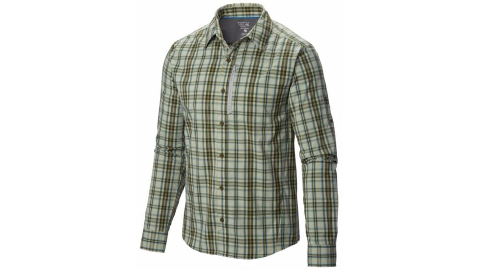 Mountain Hardwear Seaver Tech Long Sleeve Shirt - Mens-Utility Green-X-Large