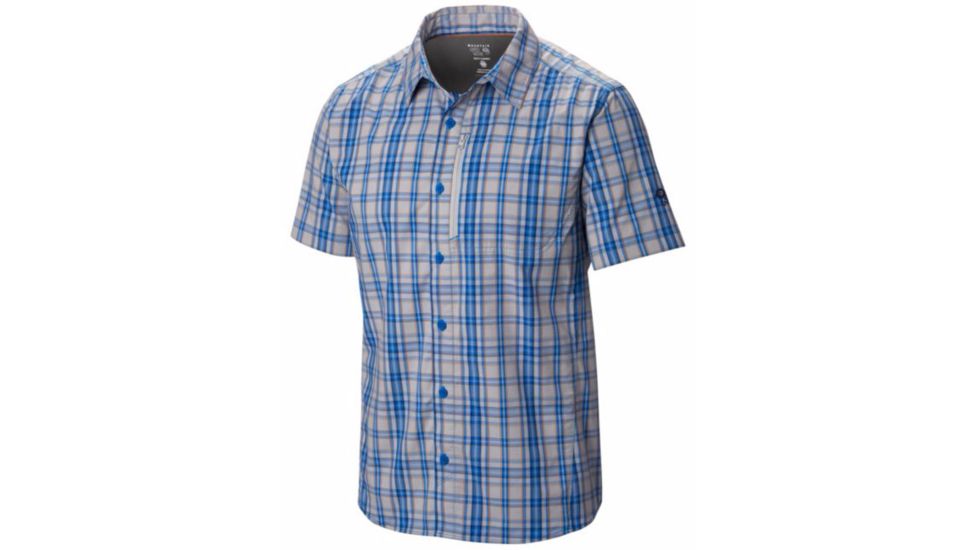 Mountain Hardwear Seaver Tech Short Sleeve Shirt - Mens -Blue Jay-Large