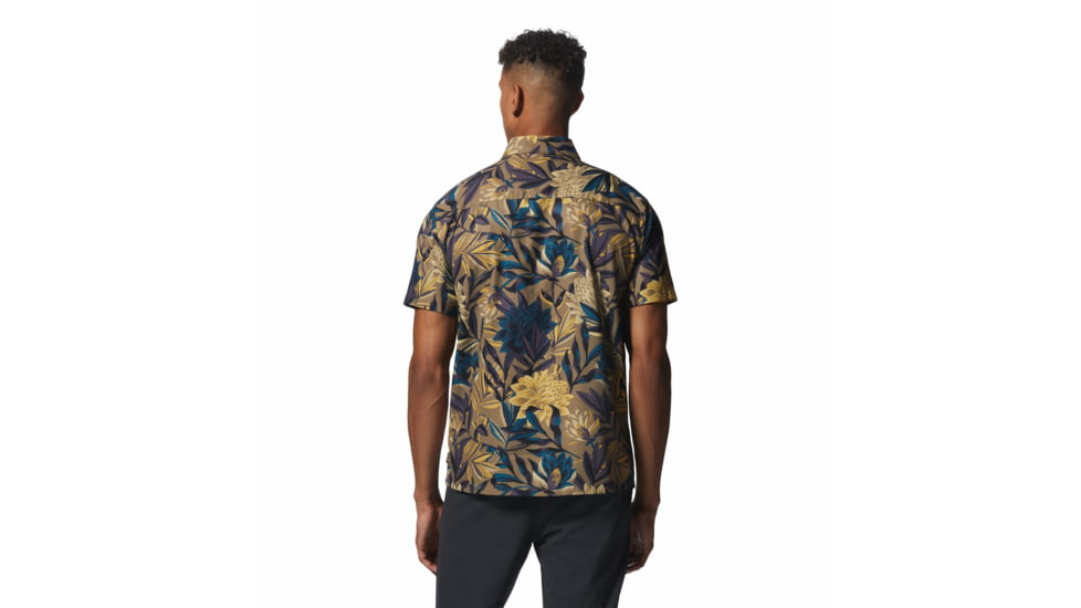 Mountain Hardwear Shade Lite Short Sleeve Shirt - Mens, Trail Dust Tropicali Print, Small, 1982371250-Tt-S
