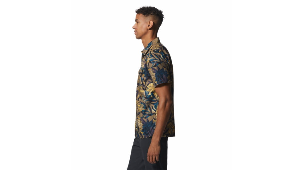 Mountain Hardwear Shade Lite Short Sleeve Shirt - Mens, Trail Dust Tropicali Print, Small, 1982371250-Tt-S