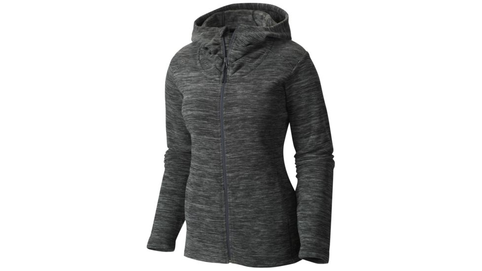 Mountain Hardwear Snowpass Fleece Full-Zip Hoody - Womens-Heather Black-Large