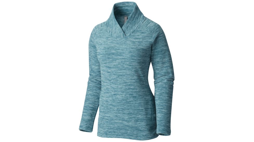 Snowpass Fleece Pullover - Womens-Heather Teal Green-Small