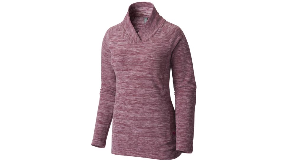 Snowpass Fleece Pullover - Womens-Heather Dark Raspberry-Small