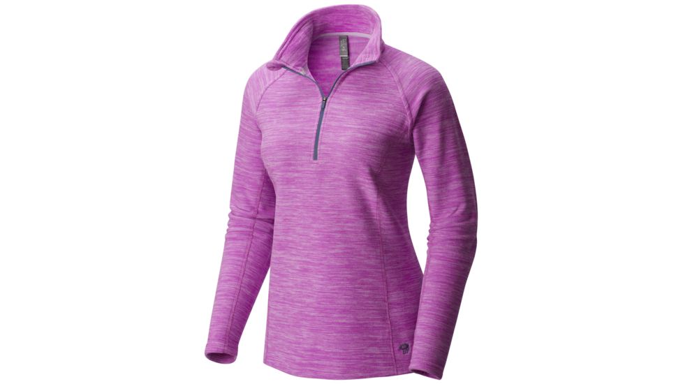 Mountain Hardwear Snowpass Fleece Zip T - Women's-Heather Foxglove-Large