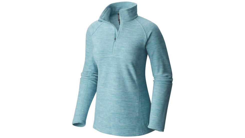 Mountain Hardwear Snowpass Fleece Zip T - Women's-Heather Spruce-Large