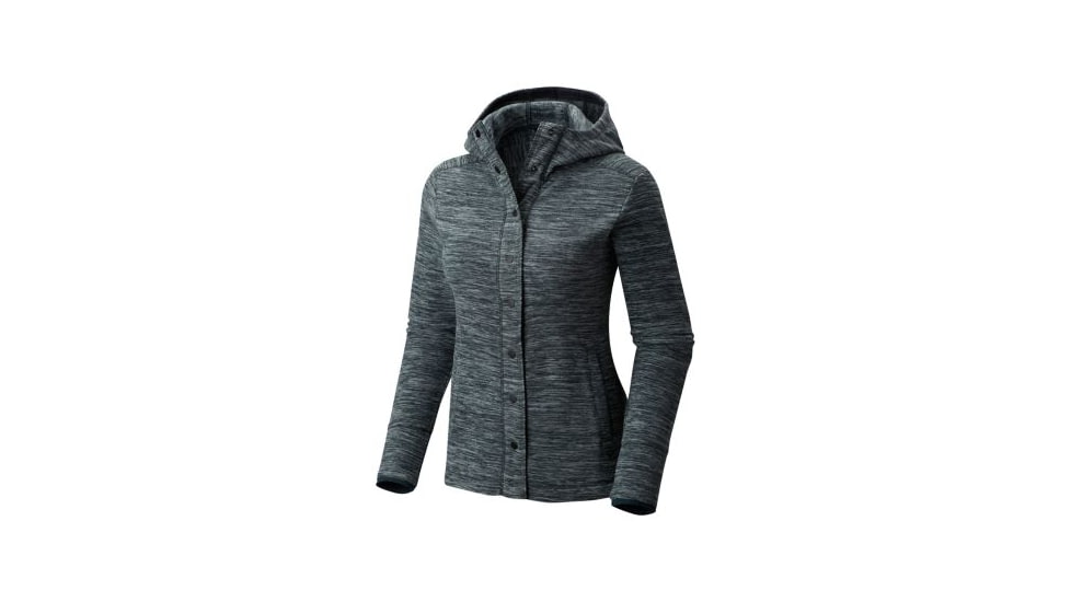 Mountain Hardwear Snowpass Hoody - Womens-Heather Blue Spruce-Small