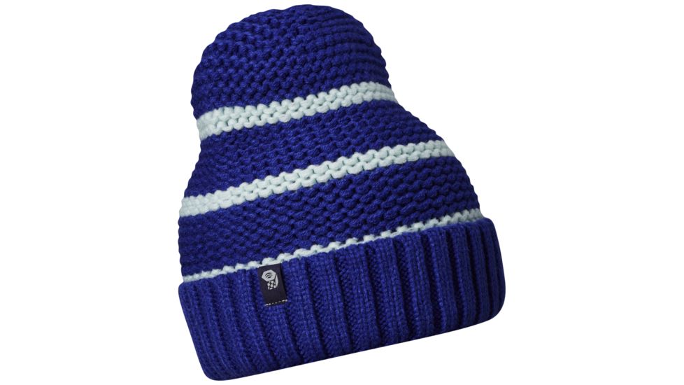 Mountain Hardwear Snowscape Stripe Beanie Hat - Womens, Blue Print, River Mist, One Size, 1796661516-O/S