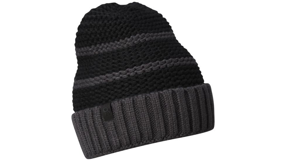 Mountain Hardwear Snowscape Stripe Beanie Hat - Womens, Shark, Black, One Size, 1796661011-O/S