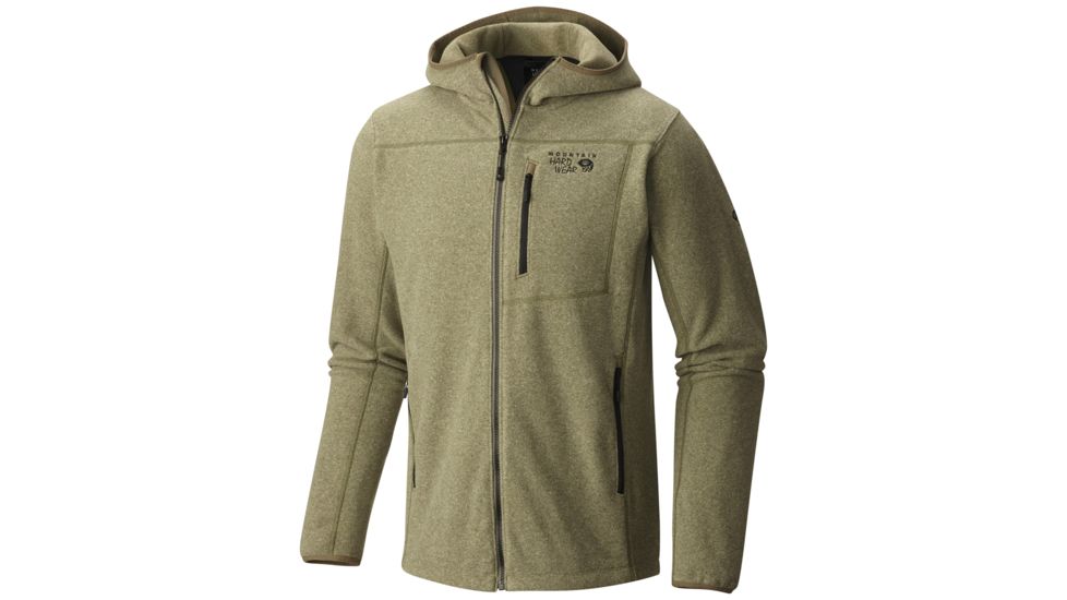 Mountain Hardwear Strecker Hooded Jacket - Men's-Heather Stone Green-Small