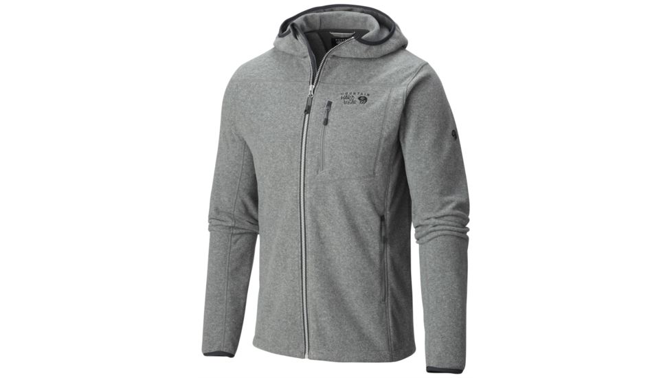 Mountain Hardwear Strecker Hooded Jacket - Men's-Heather Titanium-Large