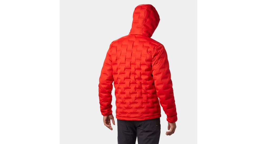 Mountain Hardwear StretchDown DS Hooded Jacket, Fiery Red, L, 1732001636-L