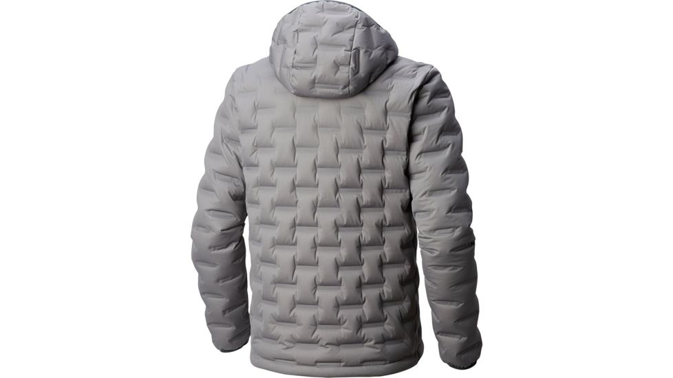 Mountain Hardwear StretchDown DS Hooded Jacket, Manta Grey, L, 1732001073-L
