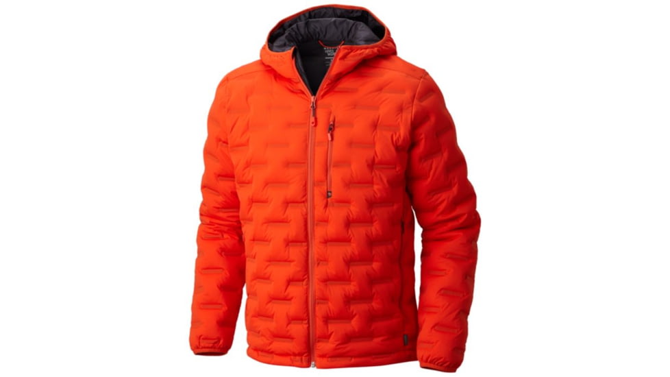Mountain Hardwear StretchDown DS Hooded Jacket - Men's, State Orange, M 1732001842-M