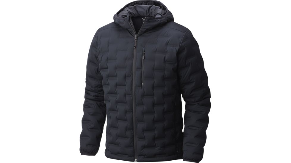 Mountain Hardwear StretchDown DS Hooded Jacket - Men's-Black-Large