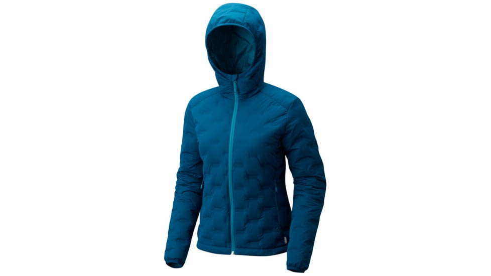 Mountain Hardwear StretchDown DS Hooded Jacket - Women's, Dark River, XL 1732251378-XL