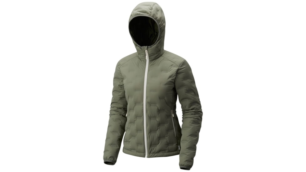 Mountain Hardwear StretchDown DS Hooded Jacket - Women's, Green Fade, XL 1732251393-XL