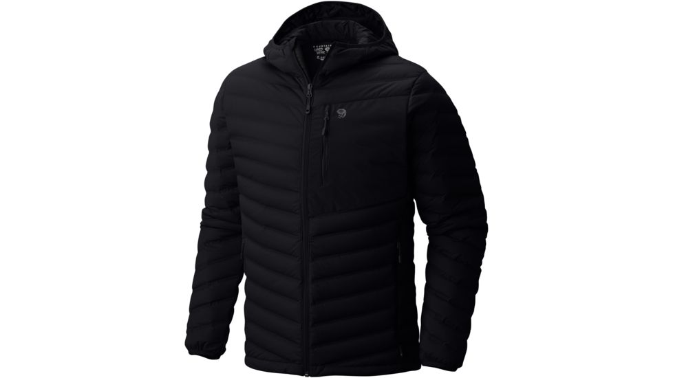 Mountain Hardwear StretchDown Hooded Jacket - Men's, Black, Large