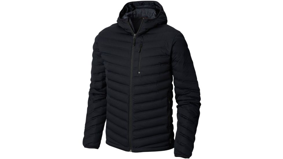 Mountain Hardwear Stretchdown Hooded Jacket - Men's, Black, Extra Large, 1855761010-XL