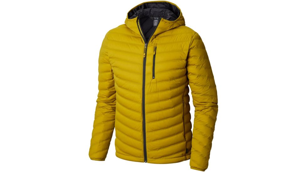 Mountain Hardwear Stretchdown Hooded Jacket - Men's, Dark Citron, Medium, 1855761358-M