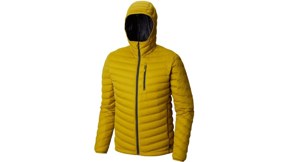 Mountain Hardwear Stretchdown Hooded Jacket - Men's, Dark Citron, Medium, 1855761358-M