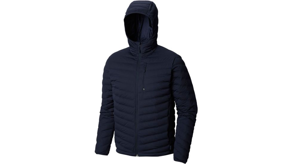 Mountain Hardwear Stretchdown Hooded Jacket - Men's, Dark Zinc, Extra Large, 1855761406-XL