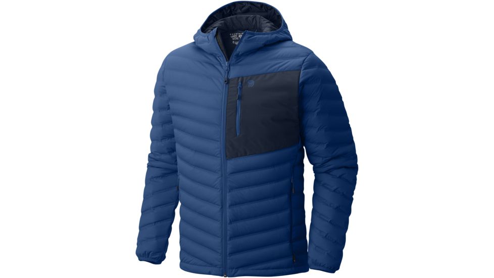 Mountain Hardwear StretchDown Hooded Jacket - Men's, Nightfall Blue, Medium