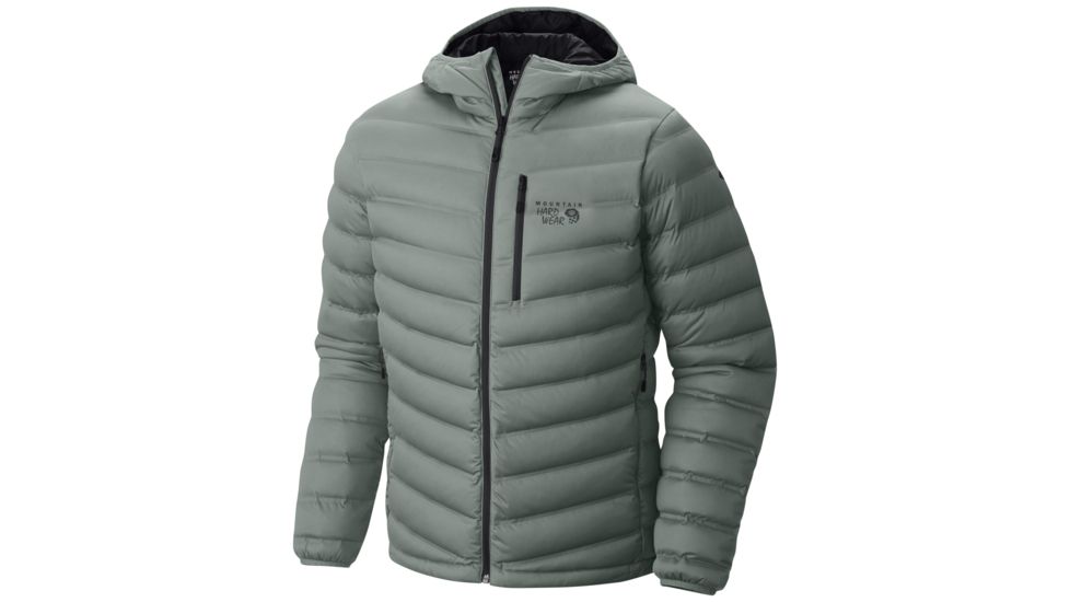 Mountain Hardwear StretchDown Hooded Jacket - Men's, Thunderhead Grey, Large