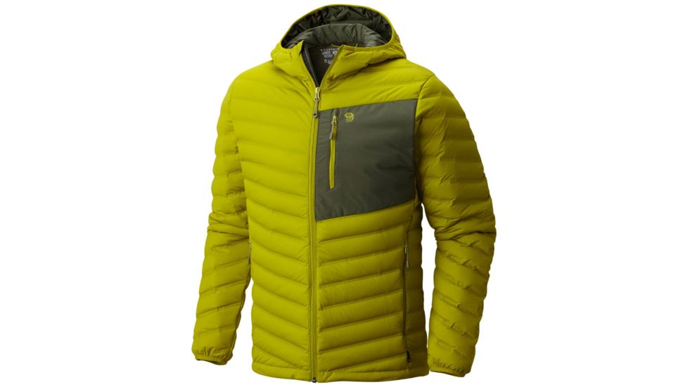 Mountain Hardwear StretchDown Hooded Jacket - Men's, Python Green, Large, OM0931390-L
