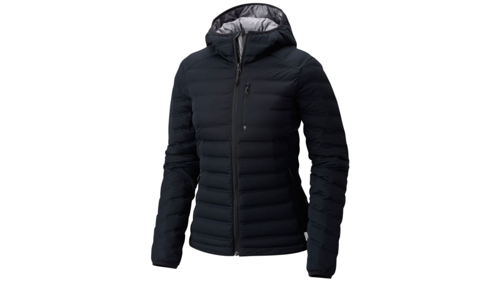 Mountain Hardwear StretchDown Hooded Jacket - Women's, Black, XL 1756301010-XL