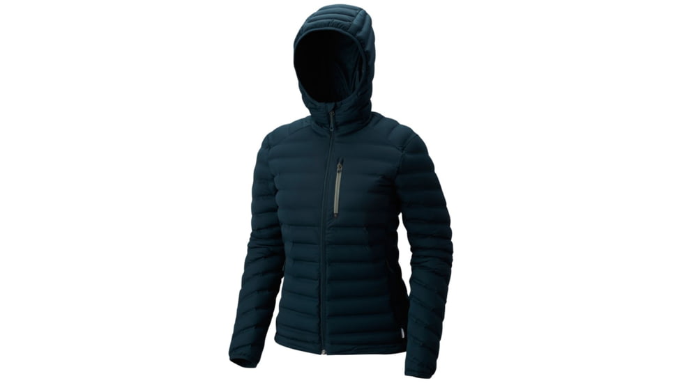 Mountain Hardwear StretchDown Hooded Jacket - Women's, Blue Spruce, XL 1756301310-XL