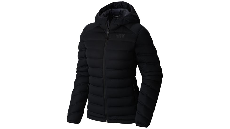 Mountain Hardwear StretchDown Hooded Jacket - Women's-Black-X-Small