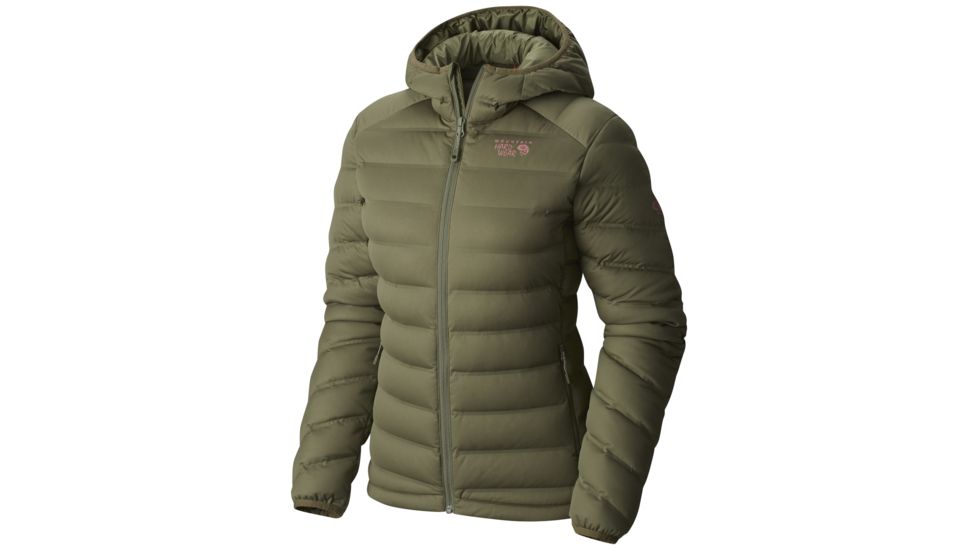 Mountain Hardwear StretchDown Hooded Jacket - Women's-Stone Green-Medium