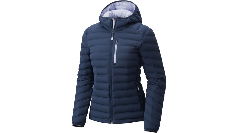 Mountain Hardwear StretchDown Hooded Jacket - Women's-Zinc-Small