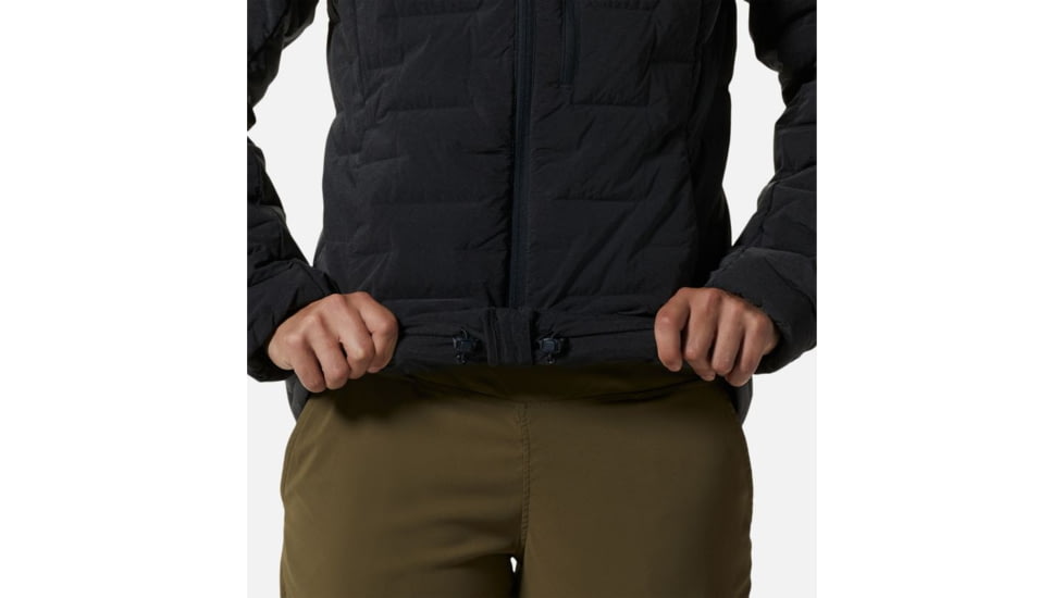 Mountain Hardwear StretchDown Hooded Jacket - Womens, Dark Storm Heather, Extra Large, 1943271004-XL