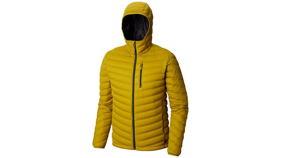Mountain Hardwear Stretchdown Hooded Outdoor Jacket - Men's, Dark Citron, 2XL 1855761358-XXL