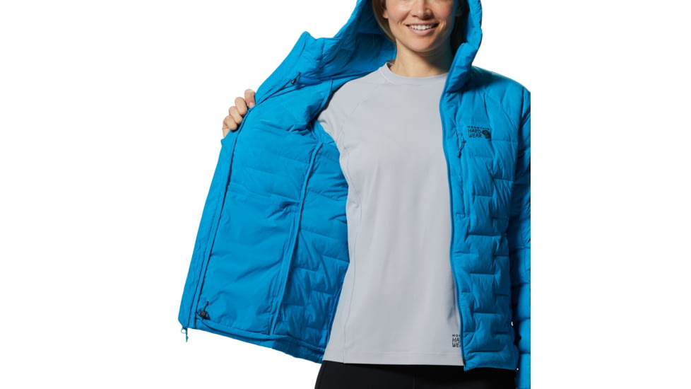 Mountain Hardwear Stretchdown Hoody - Womens, Electric Sky, Large, 1943271434-Electric Sky-L