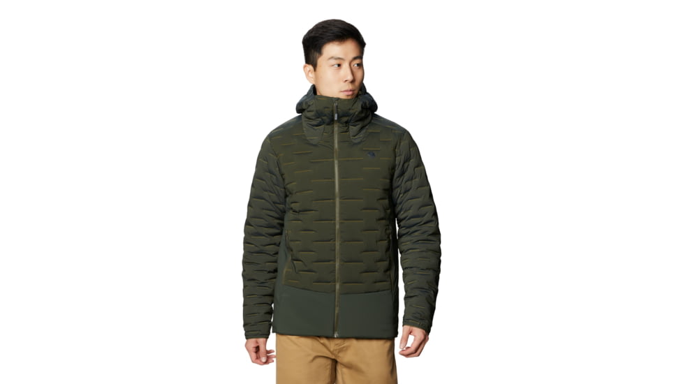 Mountain Hardwear Stretchdown Hybrid Hoody - Men's, Black Sage, Large, OM8862306-L