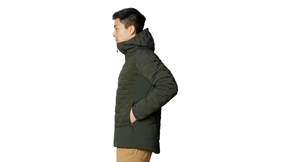 Mountain Hardwear Stretchdown Hybrid Hoody - Men's, Black Sage, Large, OM8862306-L