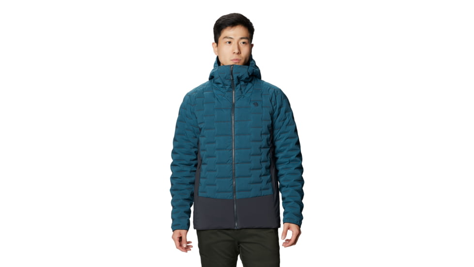 Mountain Hardwear Stretchdown Hybrid Hoody - Men's, Icelandic, Large, OM8862324-L