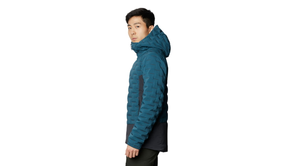 Mountain Hardwear Stretchdown Hybrid Hoody - Men's, Icelandic, Large, OM8862324-L